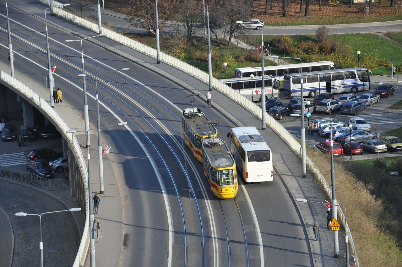Tiltas, Viadukas, Gatvė, Autobusas, Tramvajus, Varšuva, Nemokamos Nuotraukos,  Nemokama Licenzija