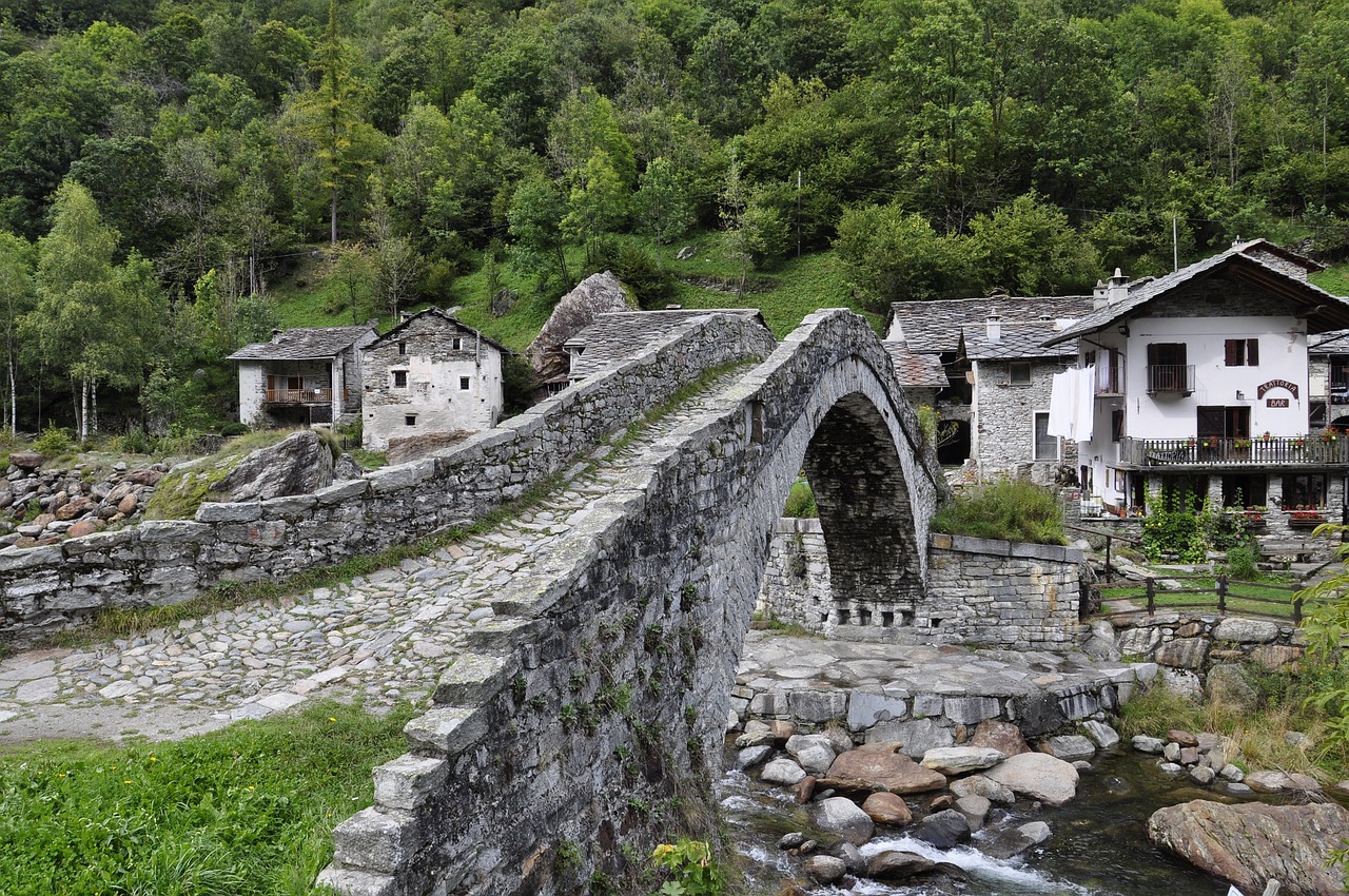 Tiltas, Kalnas, Akmuo, Upė, Italy, Piemonte, Nemokamos Nuotraukos,  Nemokama Licenzija
