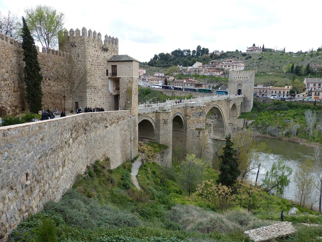 Tiltas, Toledo, Ispanija, Kastilija, Senamiestis, Istoriškai, Istorinis Miesto Centras, Unesco Pasaulio Paveldo Vieta, Pasaulinis Paveldas, Bokštas
