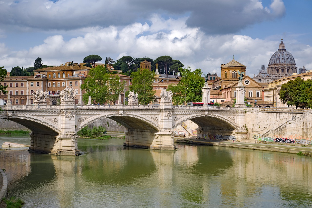Tiltas,  Upė,  Tibro,  Roma,  Bazilika,  Bažnyčia,  Saint Peter,  Turizmas,  Architektūra,  Romos