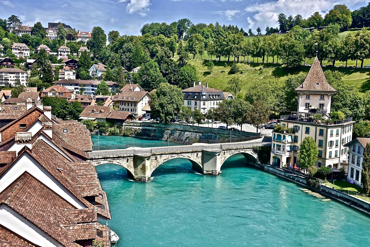 Tiltas,  Bernas,  Šveicarijos,  Istorinis,  Paveldas,  Panorama,  Garsus,  Šveicarija,  Turizmas,  Viduramžių