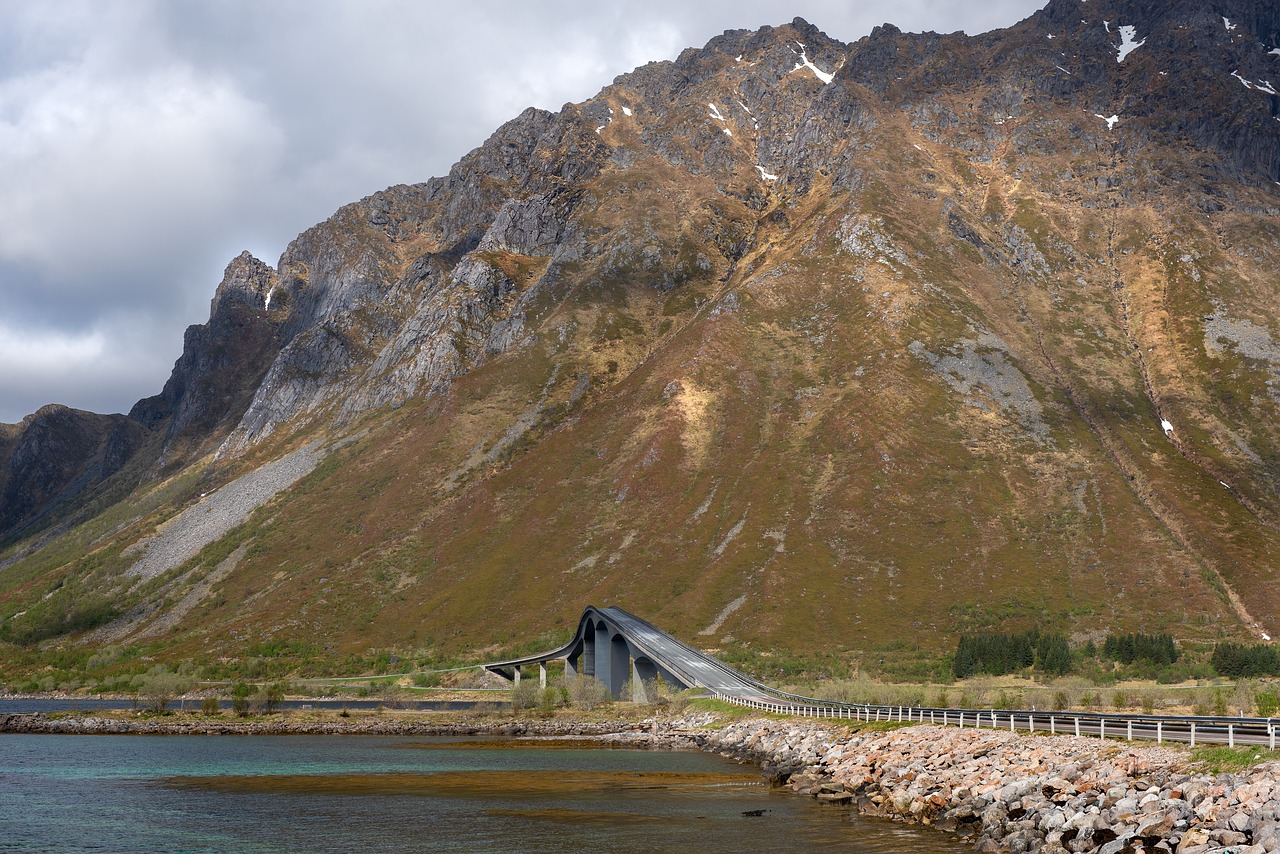 Tiltas,  Kalnų,  Jūra,  Apleistas,  Lofoten,  Norvegija, Nemokamos Nuotraukos,  Nemokama Licenzija