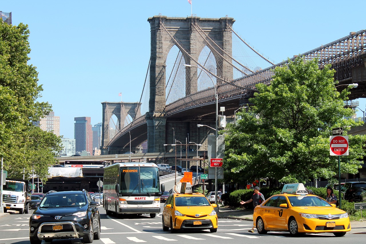 Tiltas,  Taksi,  Taksi,  Taksi,  Bruklino Tiltas,  Manhattan,  Brooklyn,  Jav,  Nyc, Nemokamos Nuotraukos