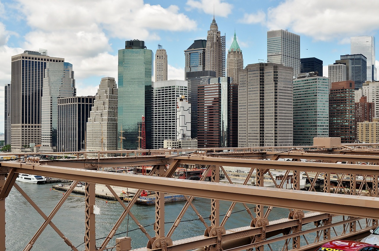 Tiltas, Manhatanas, Brooklynas, Niujorkas, Architektūra, Centro, Vaizdas, Dangoraižis, York, Miestas