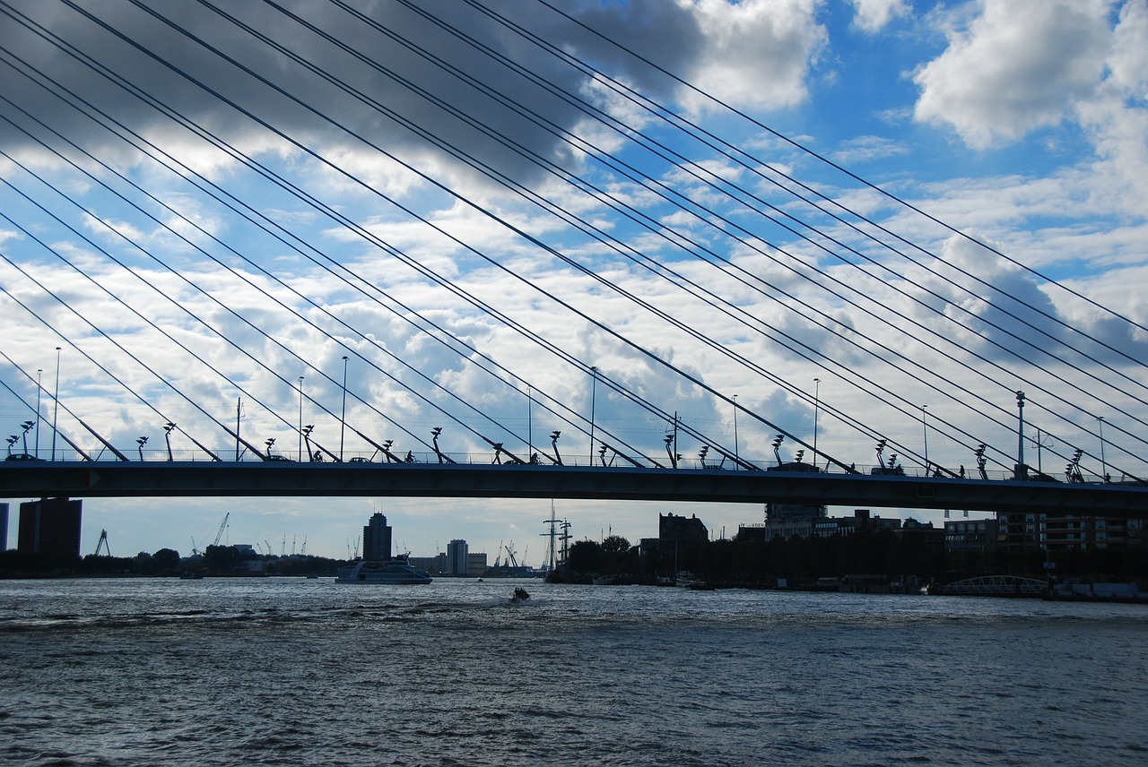 Tiltas, Rotterdam, Upės Kirtimas, Gražiausiausias Roterdamo Tiltas, Vanduo, Nemokamos Nuotraukos,  Nemokama Licenzija