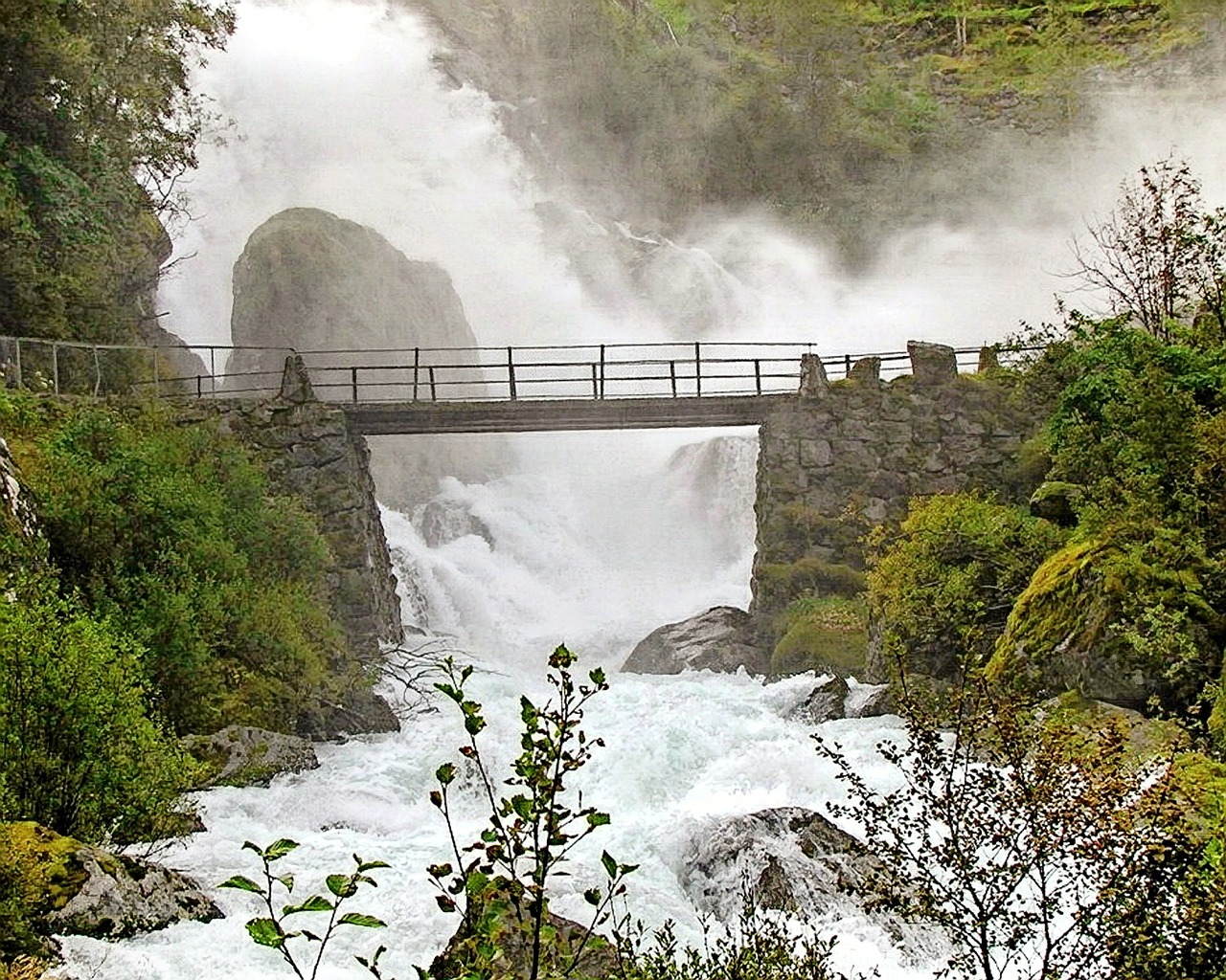 Tiltas, Geirangerfjord, Krioklys, Kraštovaizdis, Teka, Vanduo, Nemokamos Nuotraukos,  Nemokama Licenzija