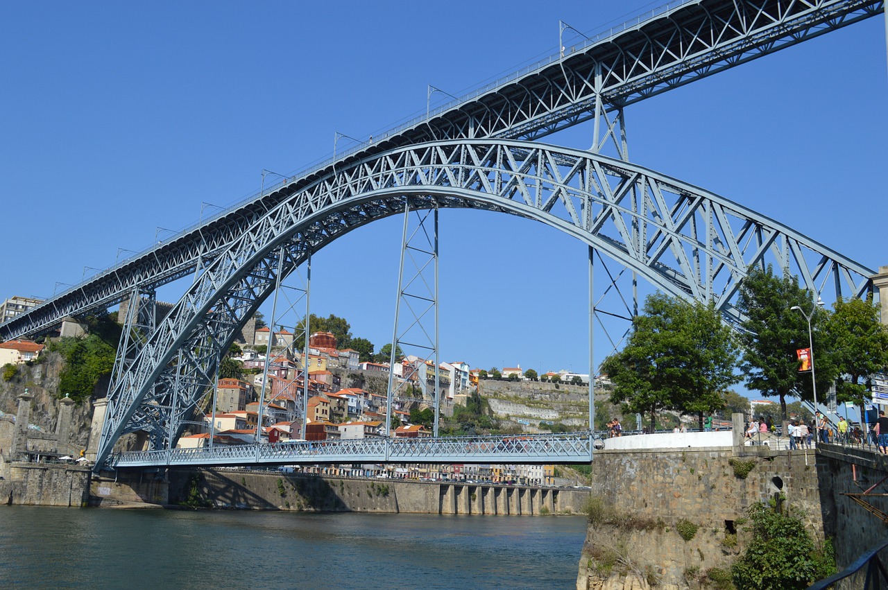 Tiltas, Pašto Išlaidos, Portugal, Upė, Transportas, Trasa, Kelias, Apvalinimas, Geležinkelis, Traukinio Kelias