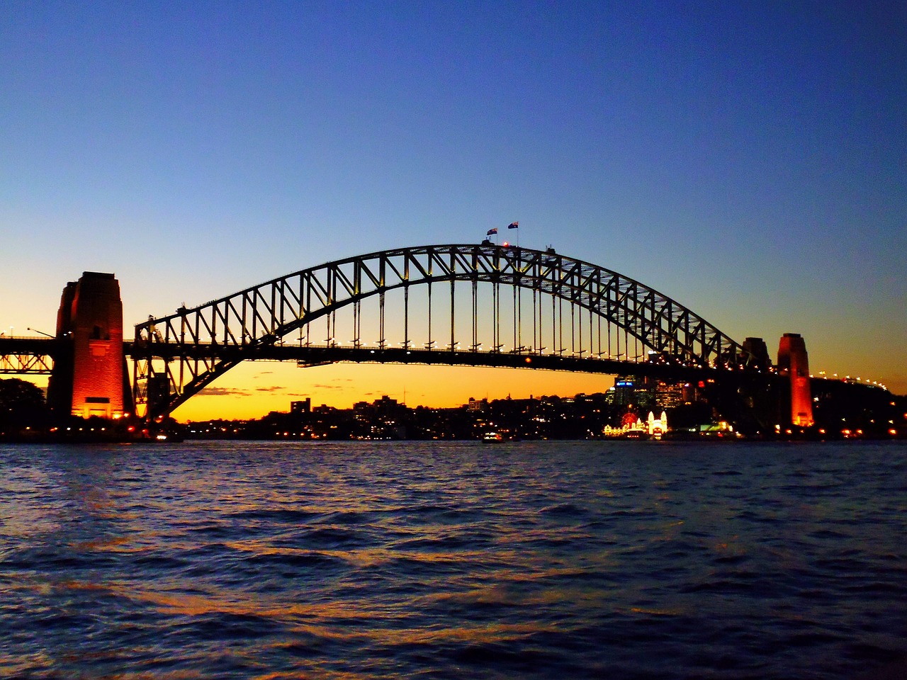 Tiltas, Sidnėjus, Turistų Atrakcijos, Uostas, Australia, Uosto Tiltas, Naktis, Miestas, Įvedimas, Kelionė