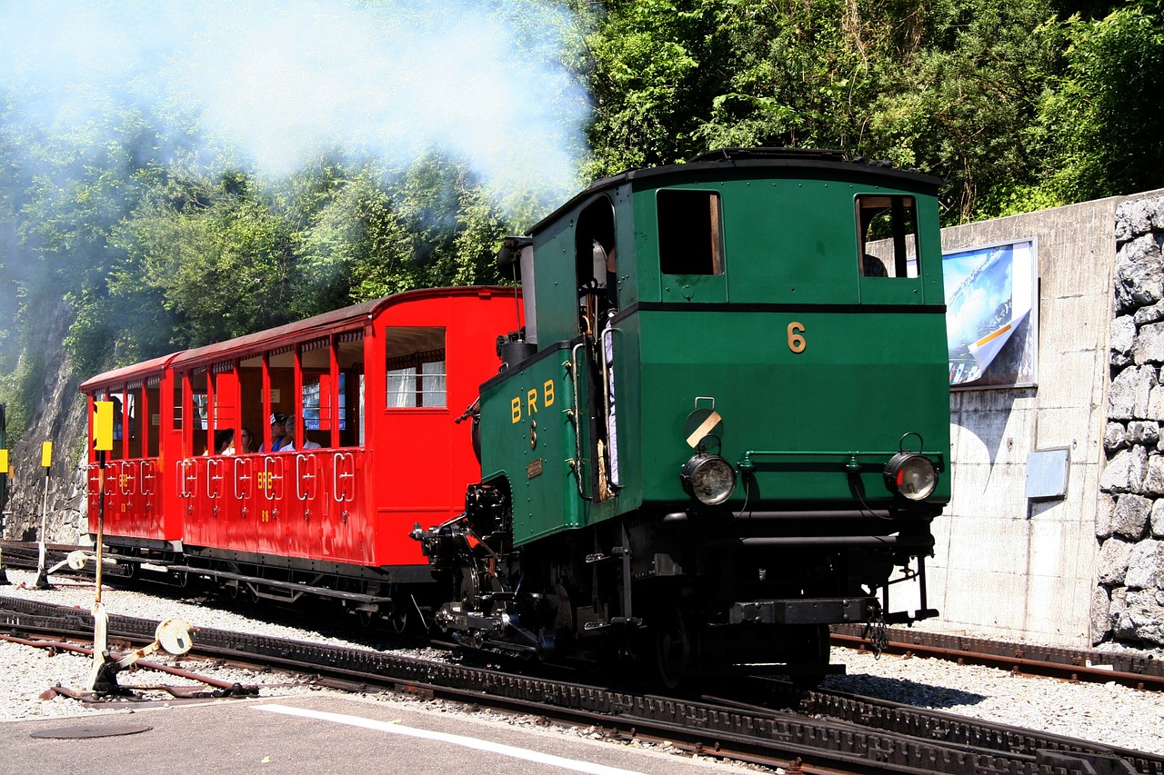 Brienz Rothornbahn, Garo Lokomotyvas, Kalnai, Alpių, Traukinys, Atrodė, Šveicarija, Stovo Geležinkelis, Geležinkelis, Geležinkelių Transportas