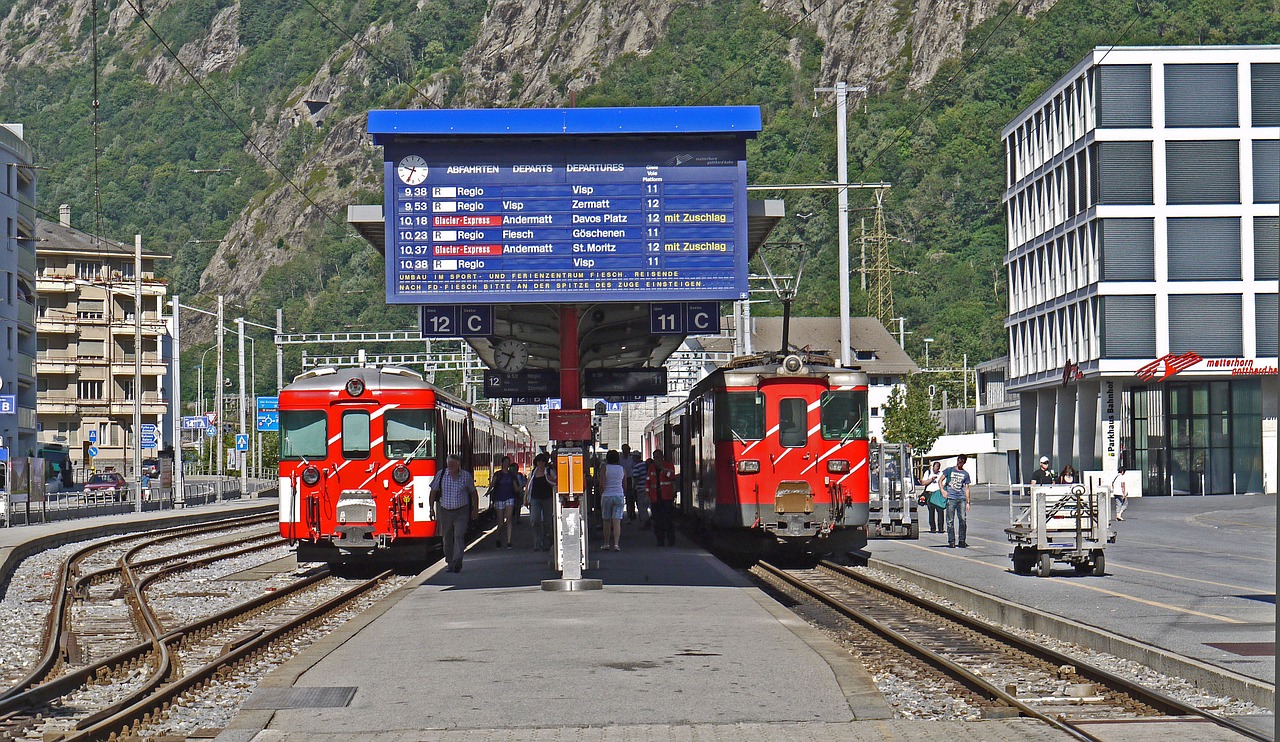Brig, Stoties Tvirtovė, Vynuogynų Stotis, Matterhorm-Gotthard-Bahn, Platforma, Rezultatų Suvestinė, Regioniniai Traukiniai, Likti, Elektrinis Lokomotyvas, Mgb