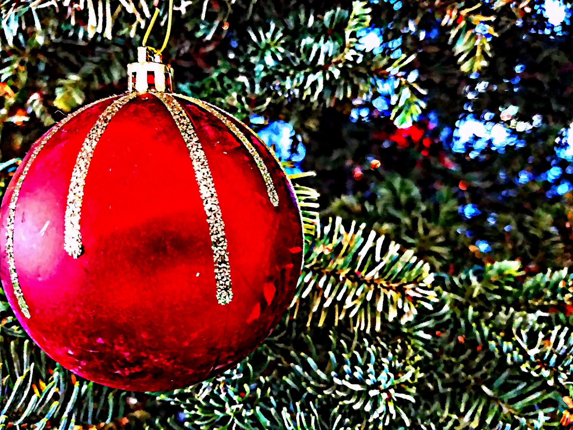 Kalėdos,  Kalėdos & Nbsp,  Medis,  Ornamentas,  Raudona,  Meno,  Šventė,  Xmas,  Ryškiai Raudoną Ornamentą Žydrųjų Medžių, Nemokamos Nuotraukos