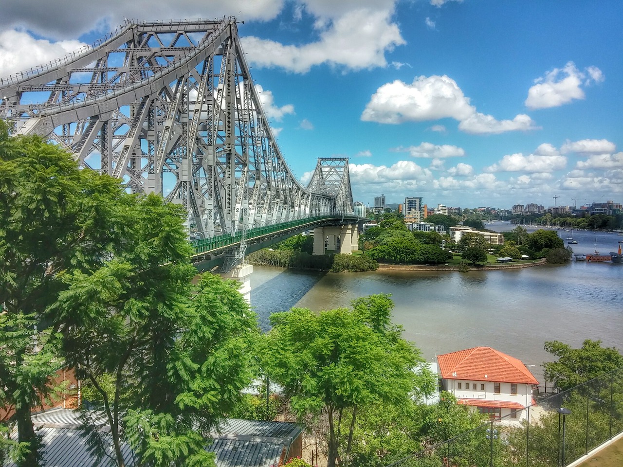 Brisbane, Queensland, Australia, Aukštas Tiltas, Upė, Tiltas, Nemokamos Nuotraukos,  Nemokama Licenzija