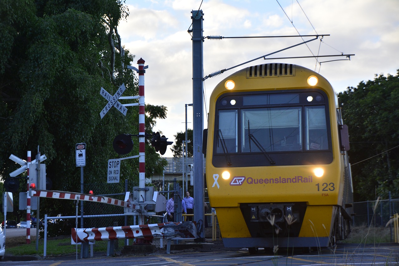 Brisbane, Geležinkelis, Traukinys, Ipswich, Kelionė, Miestas, Eismas, Queensland, Australia, Geležinkelis