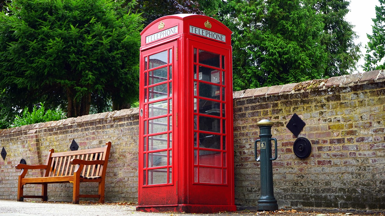 Britanija, Telefonas, Raudona, Dėžė, Stendas, Anglija, Telefonas, Anglų, Uk, Iconic