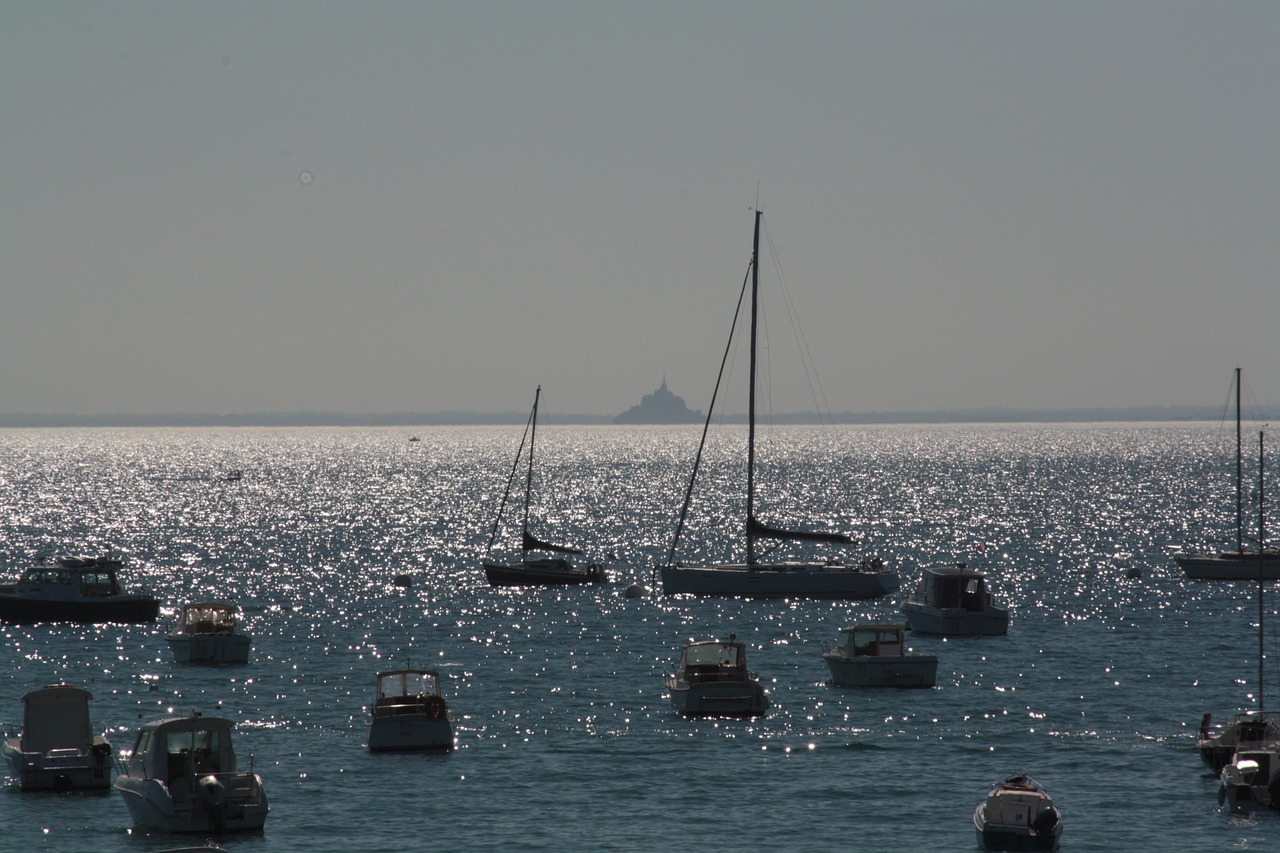 Brittany, Jūra, Valtys, Mėlynas, Kraštovaizdis, Mont Saint Michel, Nemokamos Nuotraukos,  Nemokama Licenzija