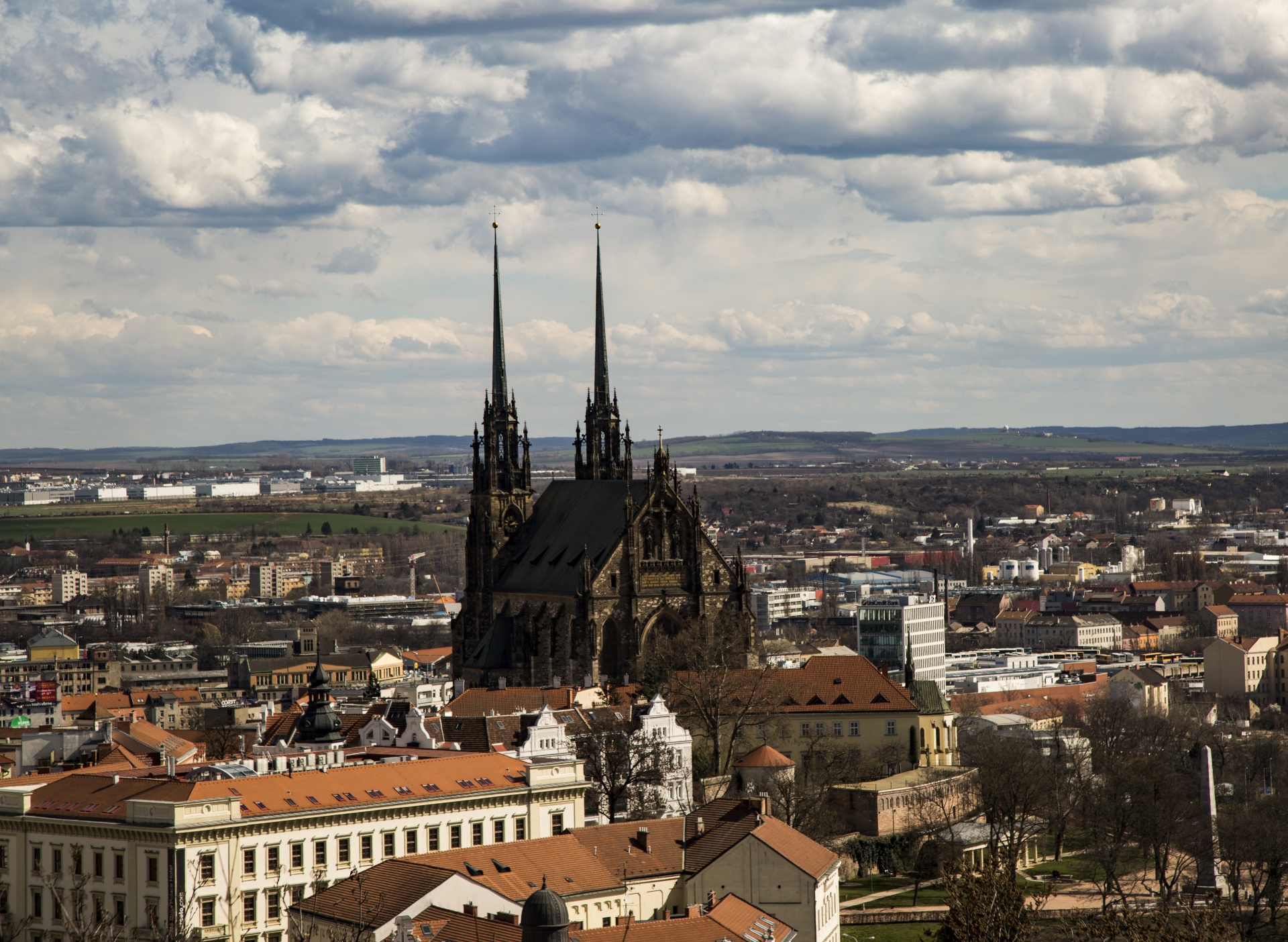 Antena,  Architektūra,  Bohemija,  Plyta,  Brno,  Pastatas,  Bažnyčia,  Miestas,  Miesto Panorama,  Spalva