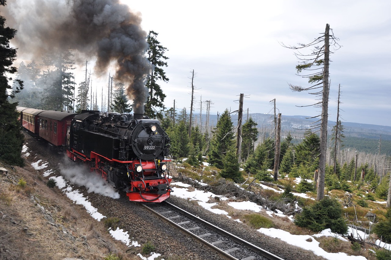 Brocken Geležinkelis, Traukinys, Dūmai, Žiema, Atrodė, Derva, Istoriškai, Garo Lokomotyvas, Geležinkelis, Nostalgija