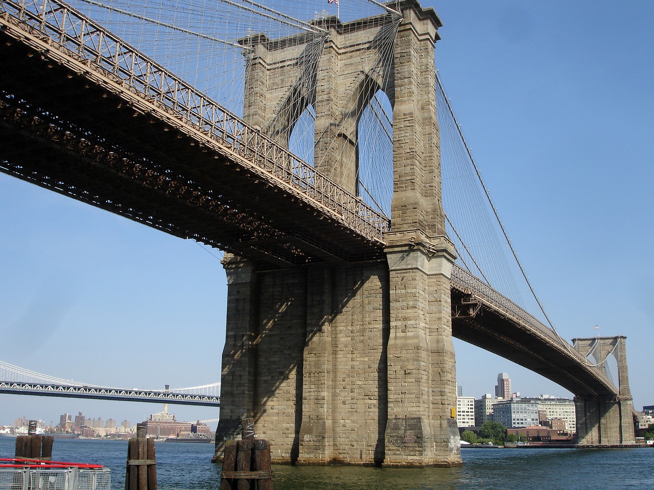Bruklino Tiltas, Tiltas, Niujorkas, Nyc, Architektūra, Manhatanas, Brooklynas, Upė, Miestas, Miesto Panorama