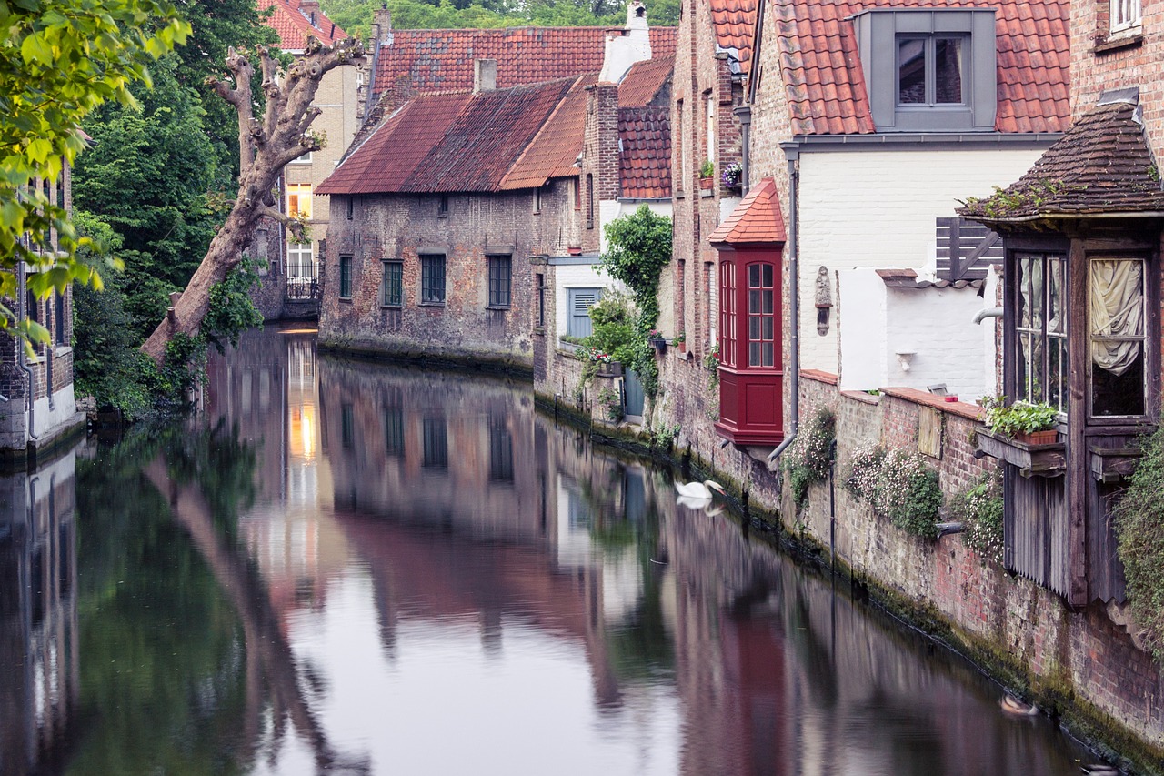 Bruges, Belgija, Kanalas, Kanalai, Istoriškai, Romantiškas, Lankytinos Vietos, Nemokamos Nuotraukos,  Nemokama Licenzija