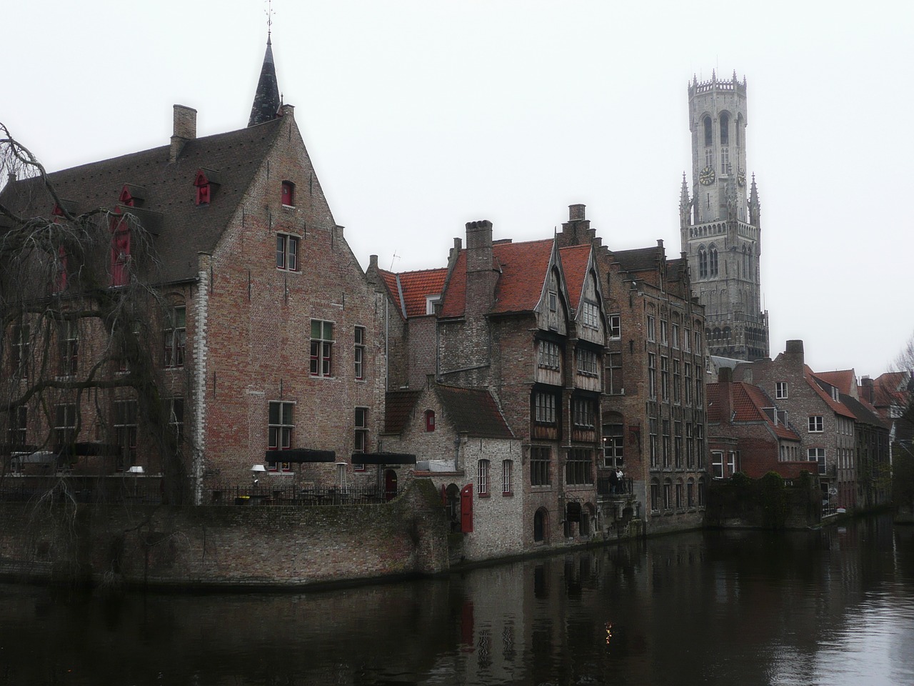 Bruges, Bruges, Bruges Belgium, Belgija, Šiaurės Venecija, Rūkas, Mysty, Kanalas, Kanalai, Bruges Kanalai