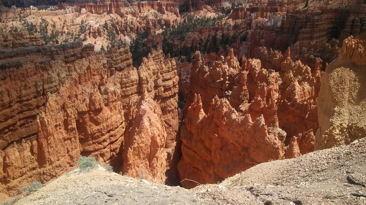 Bryce Kanjonas, Uolienų Formavimas, Erozija, Utah, Smiltainis, Kraštovaizdis, Dykuma, Peizažas, Natūralus, Laukiniai