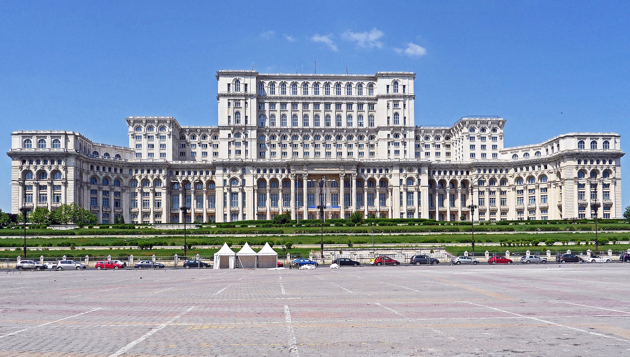 Bukareštas, Parlamento Rūmai, Bombastikas, Totalitarinis, Didelis, Kapitalas, Romanija, Pastatas, Didelis, Architektūra