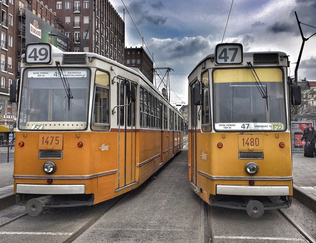 Budapest, Tramvajai, Miestas, Europa, Vengrija, Gabenimas, Tramvajus, Vengrų Kalba, Transportas, Nemokamos Nuotraukos