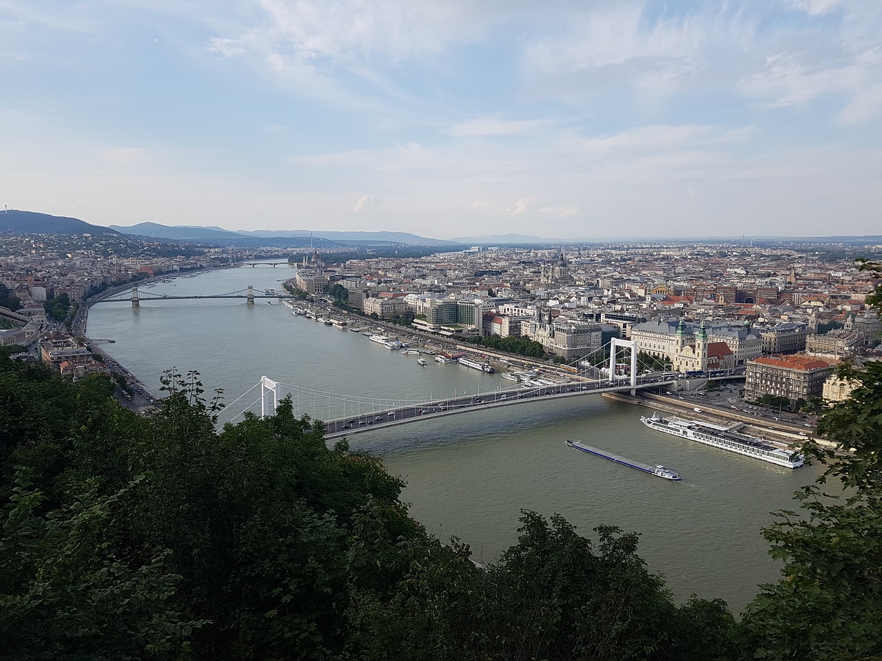 Budapest, Panorama, Miesto Vaizdas, Vengrija, Miesto Panorama, Perspektyva, Danube, Danube Tiltas, Vaizdas, Miesto Kelionė