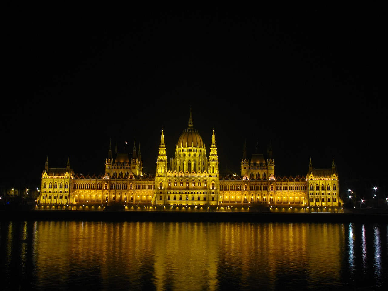 Budapest, Vengrija, Parlamentas, Naktį, Pastatas, Upė, Danube, Nemokamos Nuotraukos,  Nemokama Licenzija