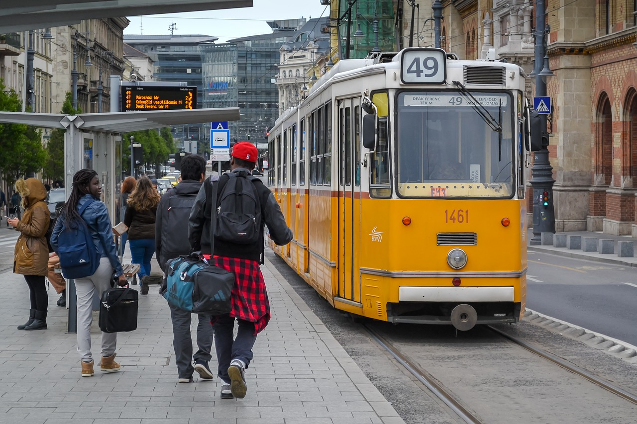 Budapest, Vengrija, Tramvajus, Gabenimas, Transportas, Turistai, Europa, Kelionė, Tramvajus, Tramvajai