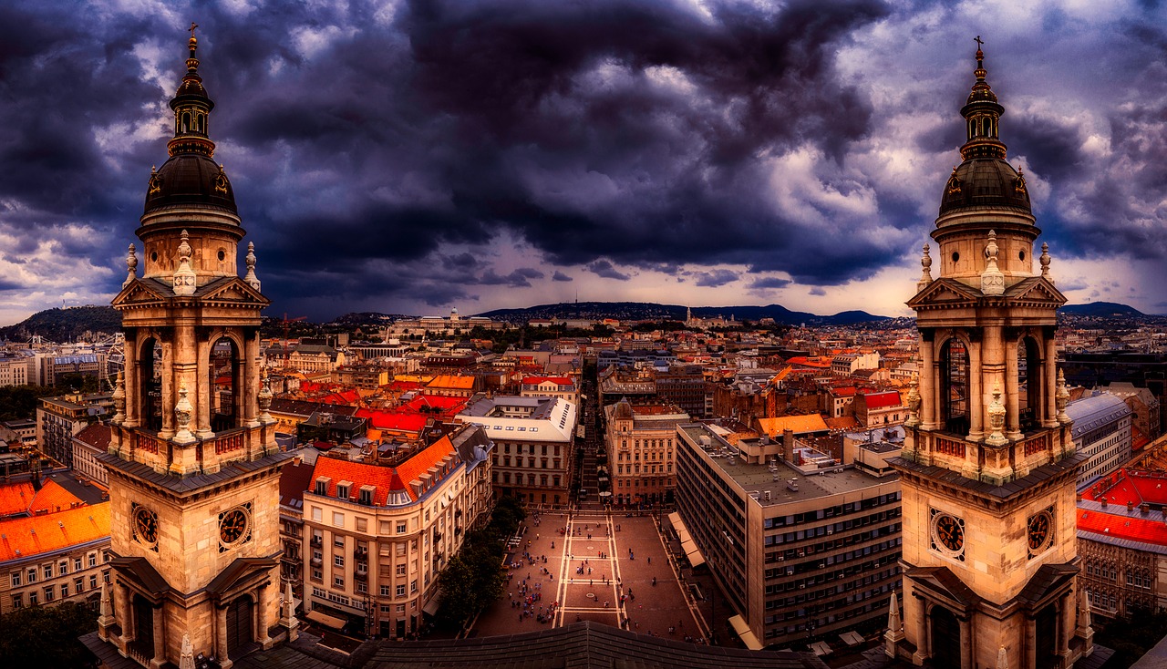 Budapest, Vengrija, Stepono Bazilika, Bažnyčia, Architektūra, Miestas, Miesto, Miesto Panorama, Panorama, Centro