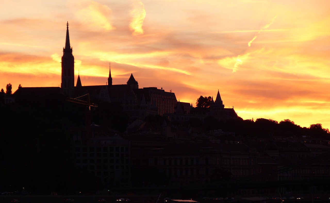 Budapest, Vakaras, Apšvietimas, Naktis, Miesto Kelionė, Abendstimmung, Saulėlydis, Žvejų Bastionas, Matthias Bažnyčia, Vengrija