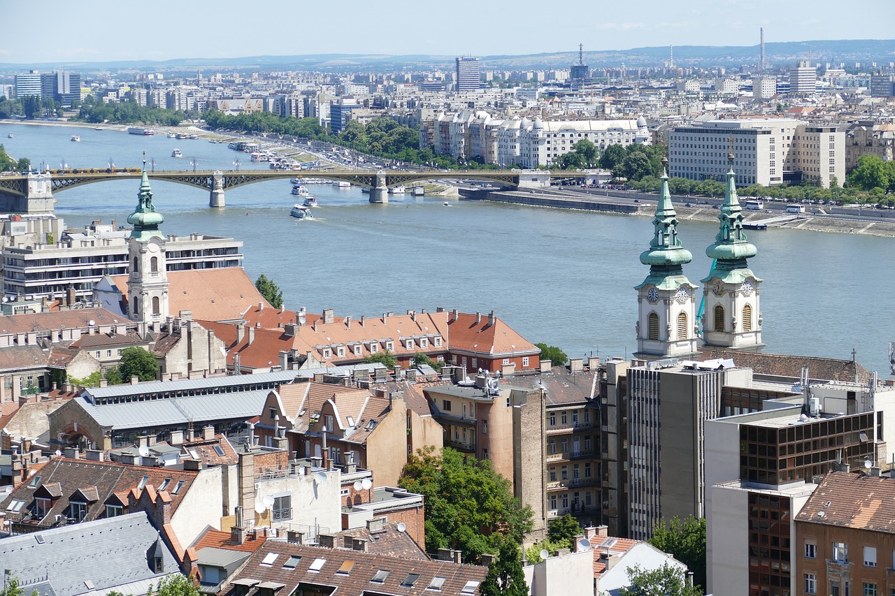 Budapeštas,  Vengrija,  Žymus Objektas,  Istoriškai,  Perspektyvos,  Peržiūrėti,  Panorama,  Dunojaus,  Upė,  Tiltas