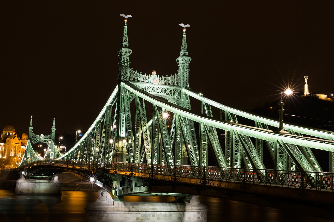Budapest, Laisvės Tiltas, Franz-Joseph Tiltas, Szabadság Híd, Vengrija, Danube, Danube Tiltas, Kelias, Upė, Šlovės