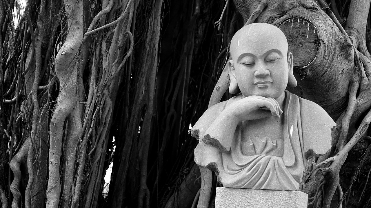 Buda, Banyan Tree, Religija, Juoda Ir Balta, Dievas, Nemokamos Nuotraukos,  Nemokama Licenzija
