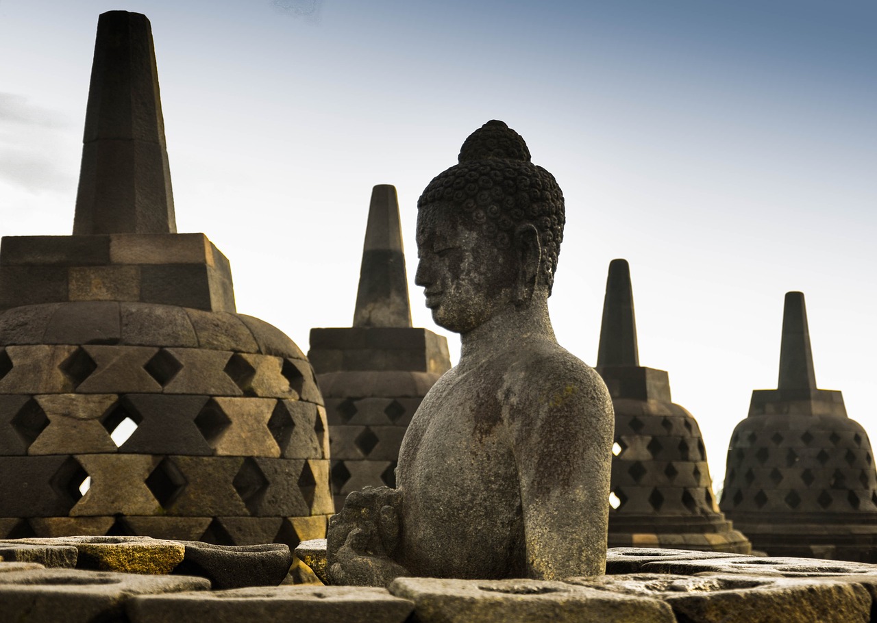 Buda, Indonezija, Borobuduras, Budizmas, Religija, Budistinis, Statula, Istorinis, Jogžakarta, Java