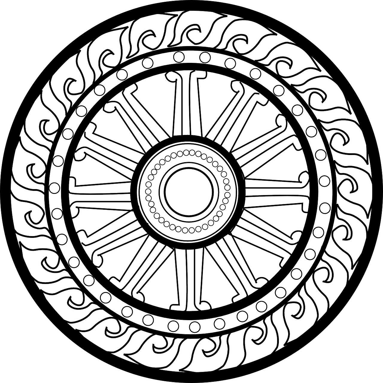 Buda, Budistinis, Indija, Religija, Tajų, Tailandas, Ornamentas, Apdaila, Nemokama Vektorinė Grafika, Nemokamos Nuotraukos