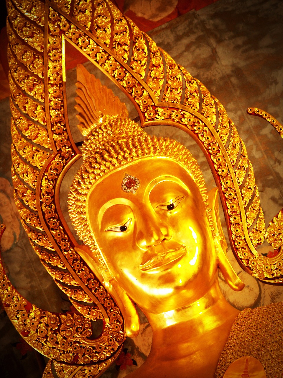 Buda, Buddha, Tailandas, Tibetas, Auksas, Auksinis, Iš Arti, Nuotykis, Skulptūra, Balta