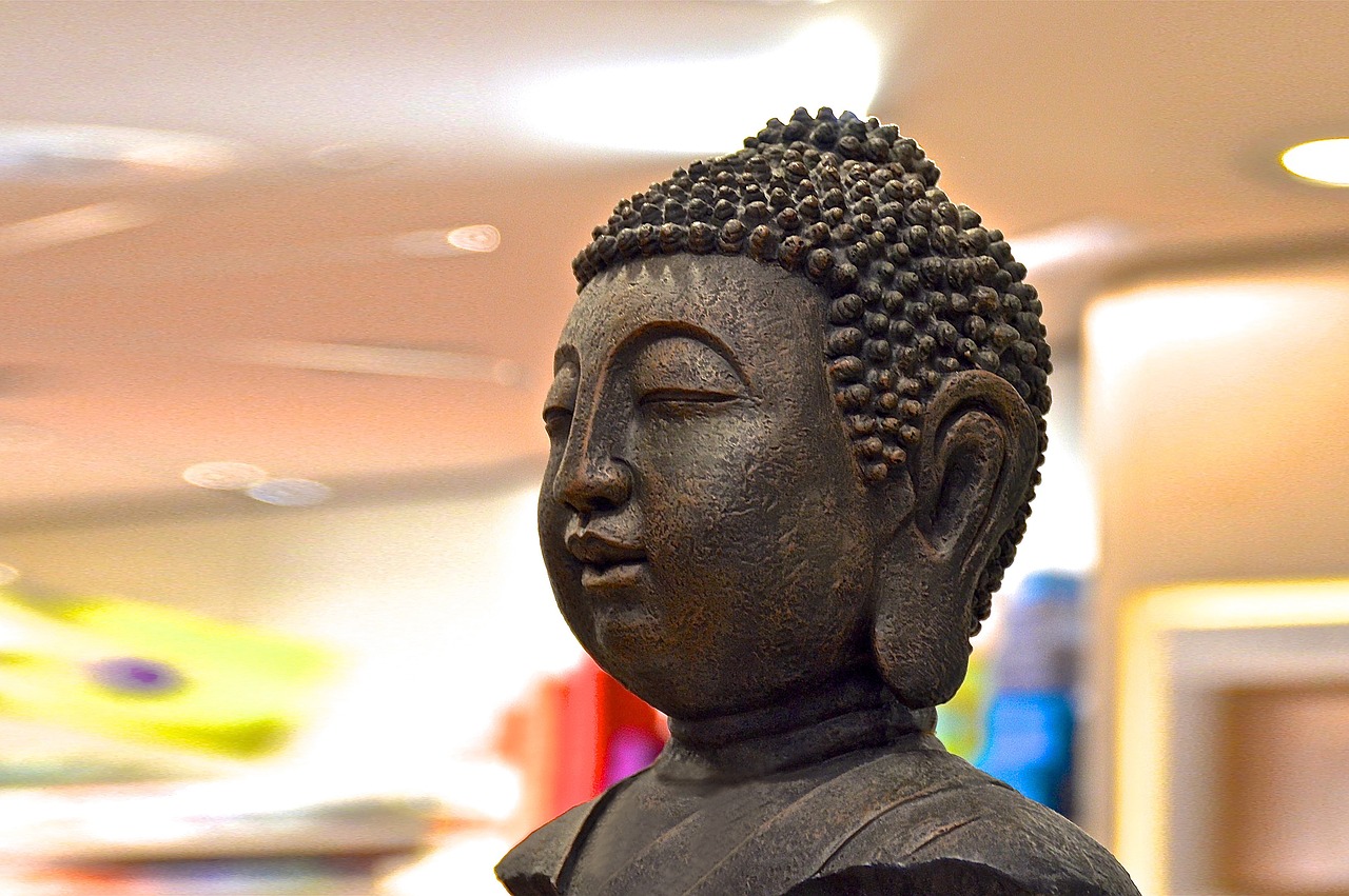 Buda, Budos Figūra, Galva, Biustas, Bronzos Skulptūra, Asija, Figūra, Meditacija, Menas, Budistinis