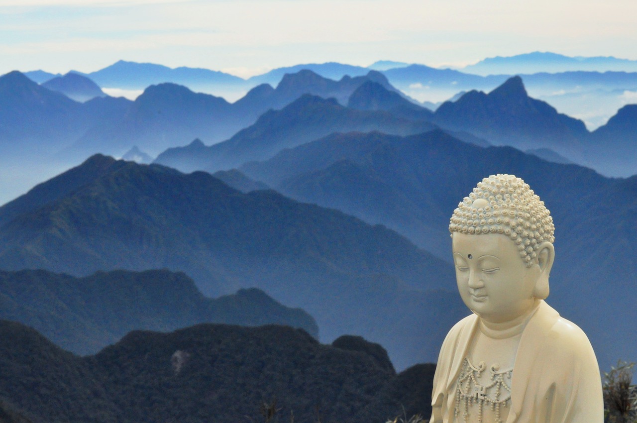 Buda, Kalnai, Mėlynas, Statula, Vietnamas, Phan Xi Păng, Fanitepanas, Meditacija, Poilsis, Medituoti