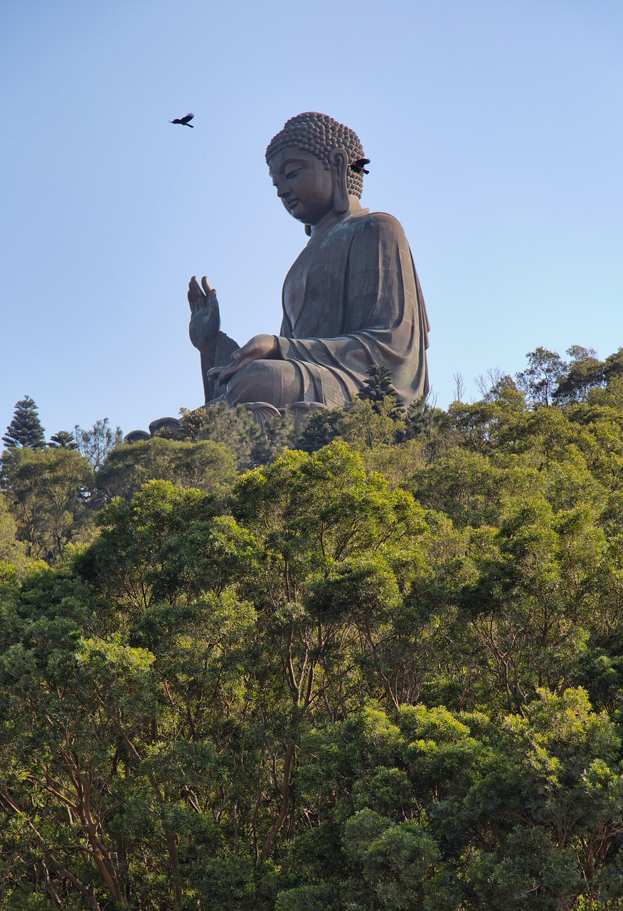 Buda, Honkongas, Lantau, Asija, Budizmas, Statula, Skulptūra, Dvasinis, Orientyras, Budistinis