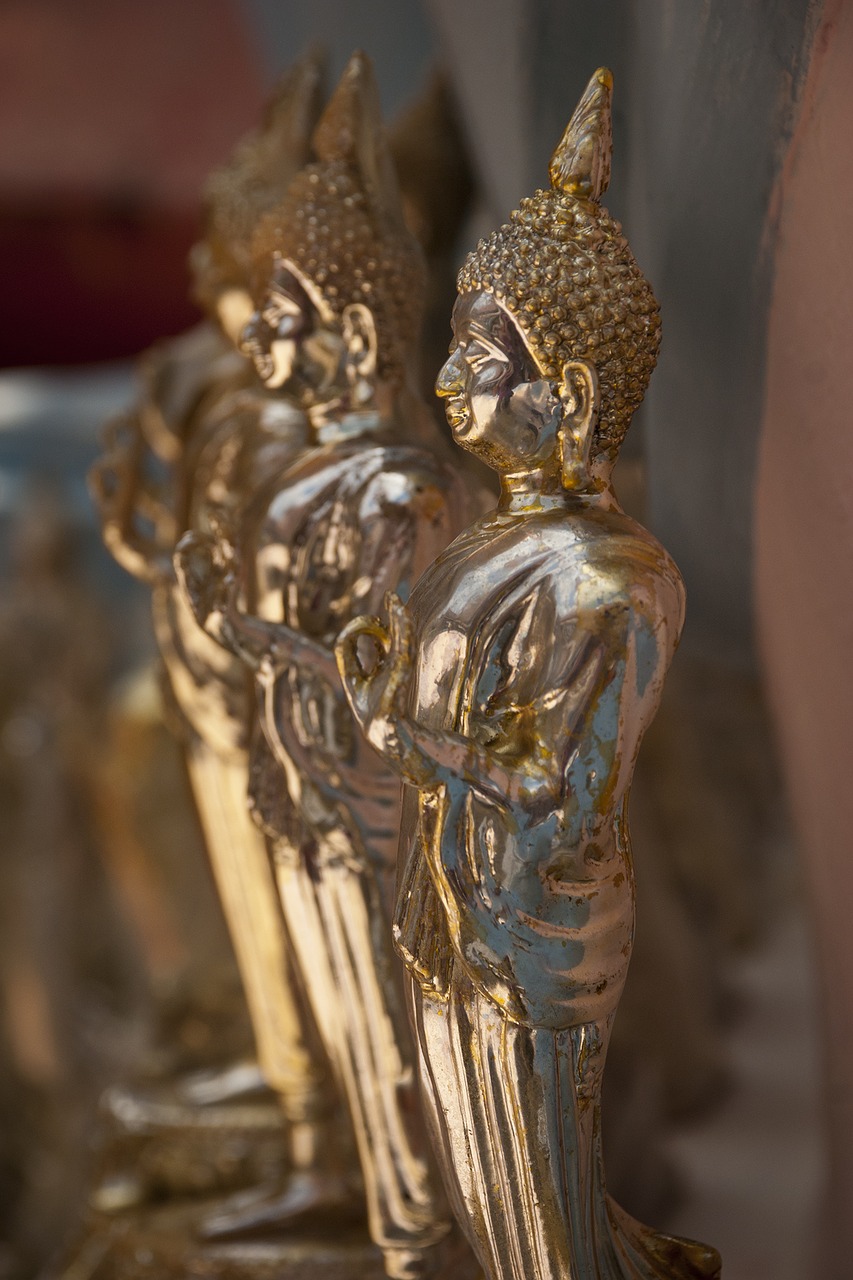 Buda, Budizmas, Auksinis, Statula, Religija, Šventykla, Skulptūra, Tailandas, Pietryčių Azija, Atrakcionai Tailandas