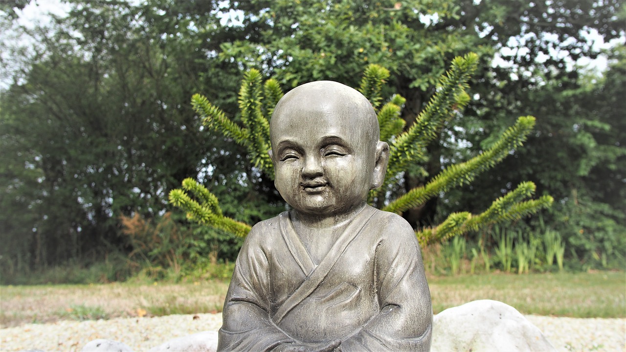 Buda, Meditacija, Statula, Pierre, Gamta, Budizmas, Ramybė, Atsipalaiduoti, Atsipalaidavimas, Budistinis