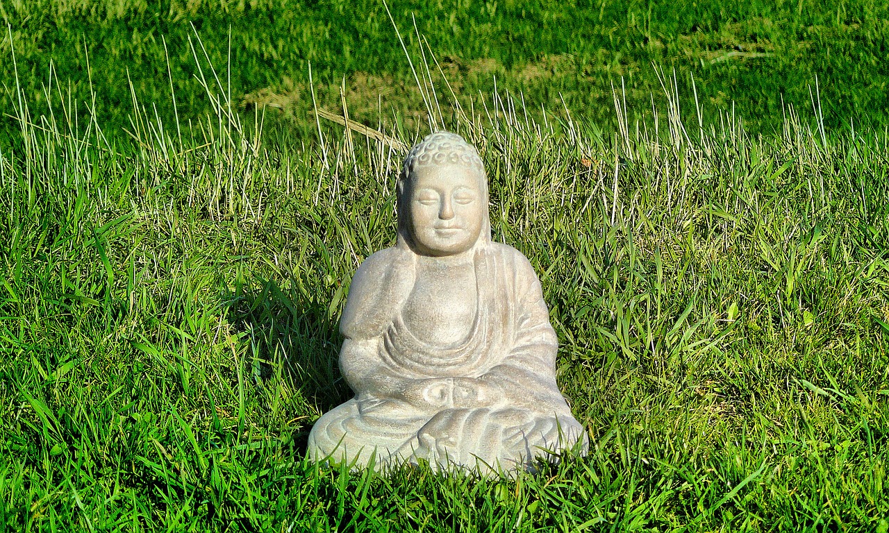 Buda, Statula, Kultūra, Harmonija, Zen, Taika, Taikus, Žalias, Žolė, Ramus