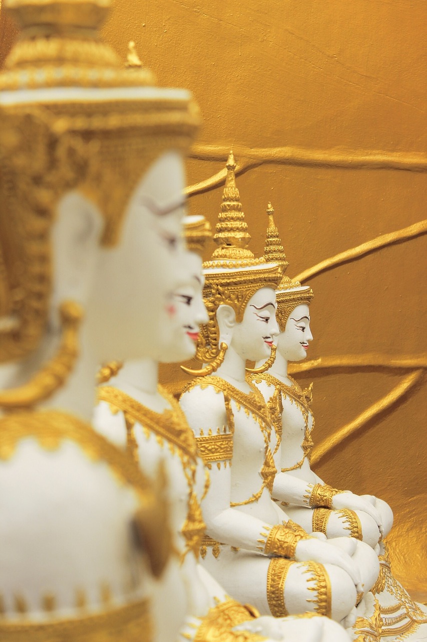Buda, Religija, Tailandas, Auksinės Statulėlės, Nemokamos Nuotraukos,  Nemokama Licenzija