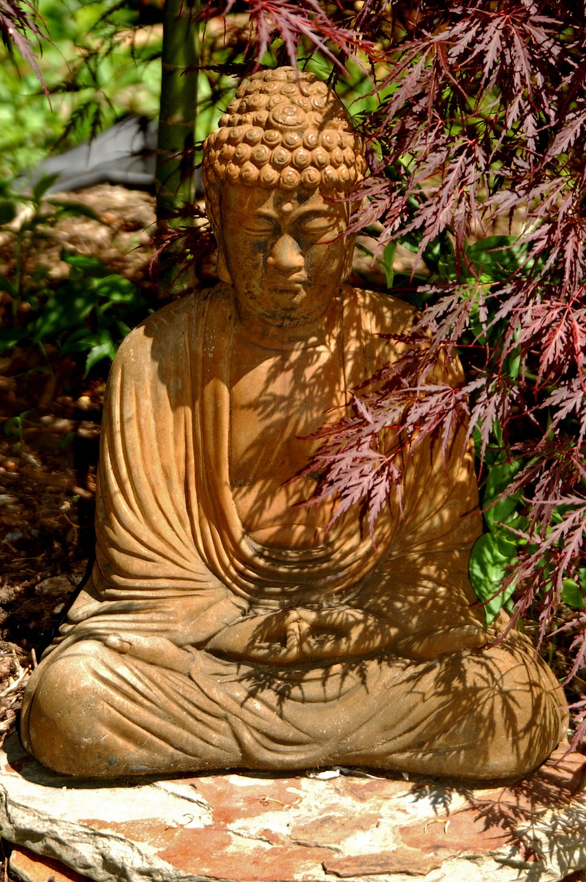 Buda, Budizmas, Statula, Meditacija, Budistinis, Zen, Taika, Skulptūra, Sodas, Japanese