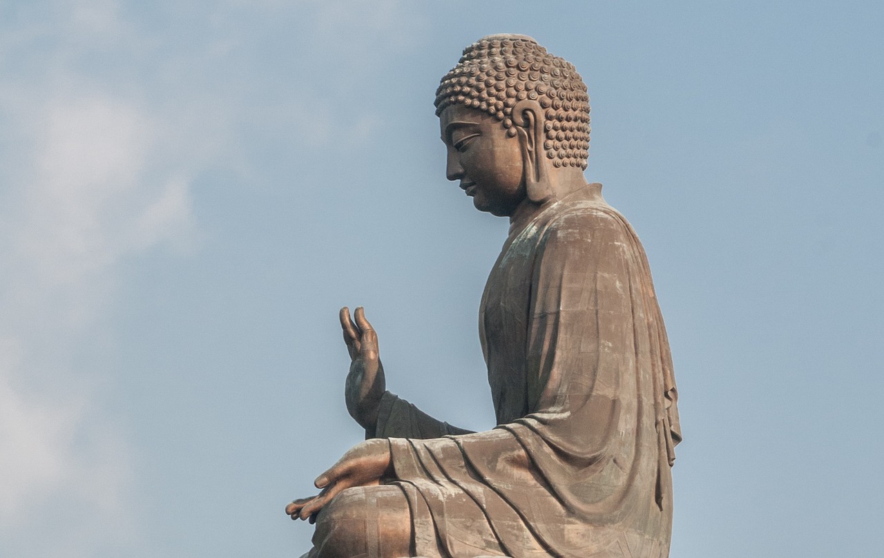 Budos Didysis Tian Tan, Zen, 34 Metrai Aukščio, 250 Tonų, Monumentalios Statulos, Bronza, Amoghadiddhi, Honkongas, Kinija, Asija