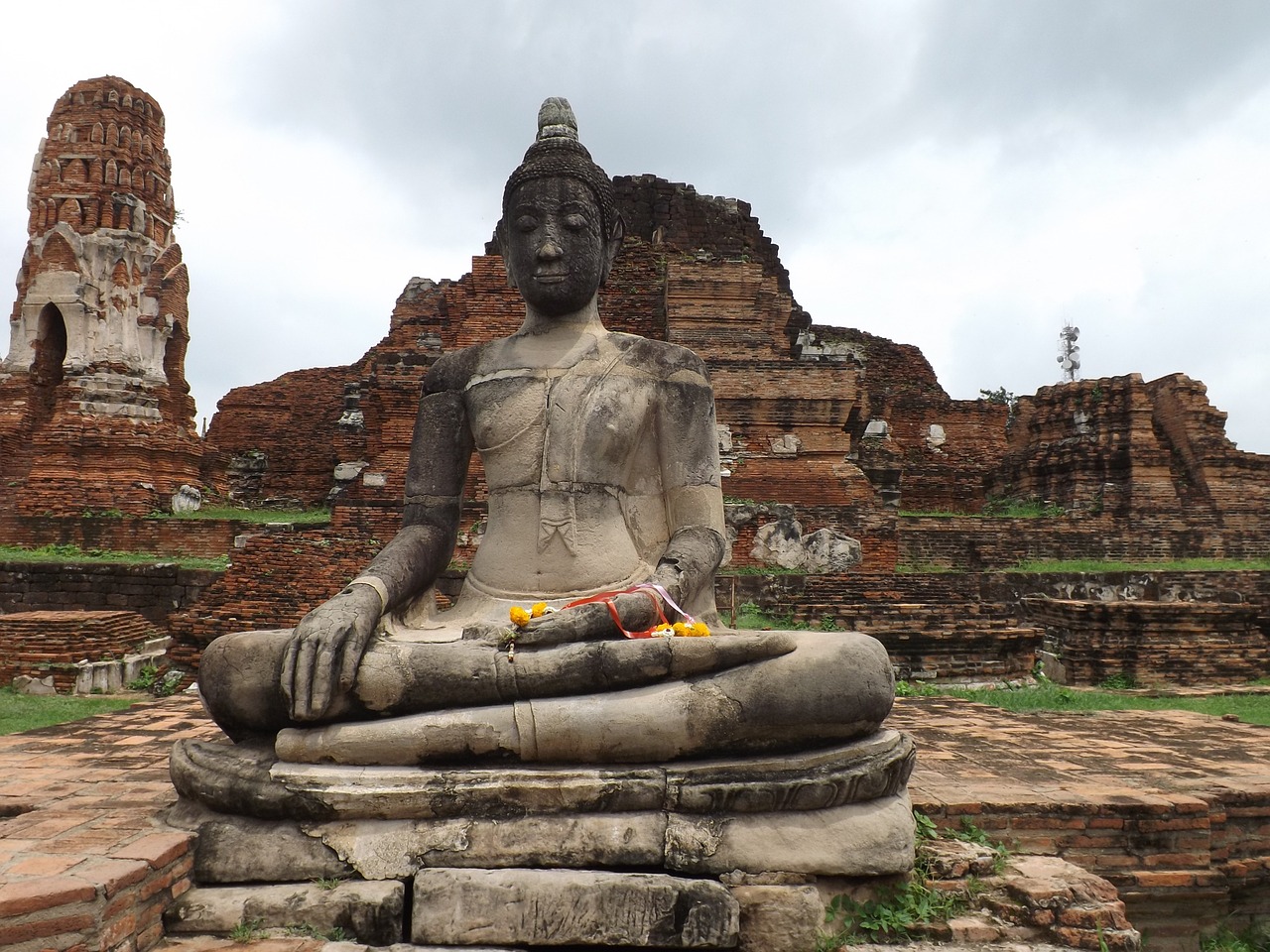 Budos Statula, Ayutthaya, Wat Mahathat, Nemokamos Nuotraukos,  Nemokama Licenzija