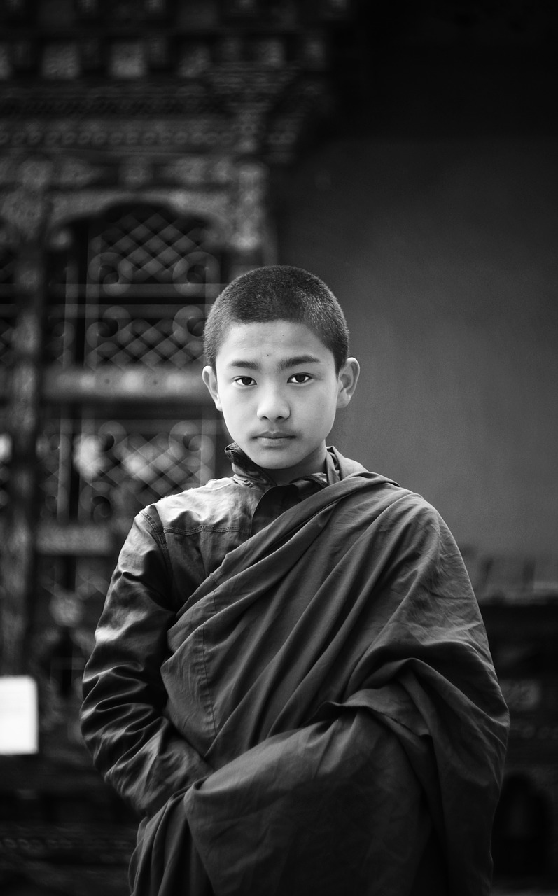 Budistų,  Vienuolis,  Vaikas,  Butanas,  Budizmas,  Kultūra,  Šventykla,  Buda,  Religinis,  Azijos