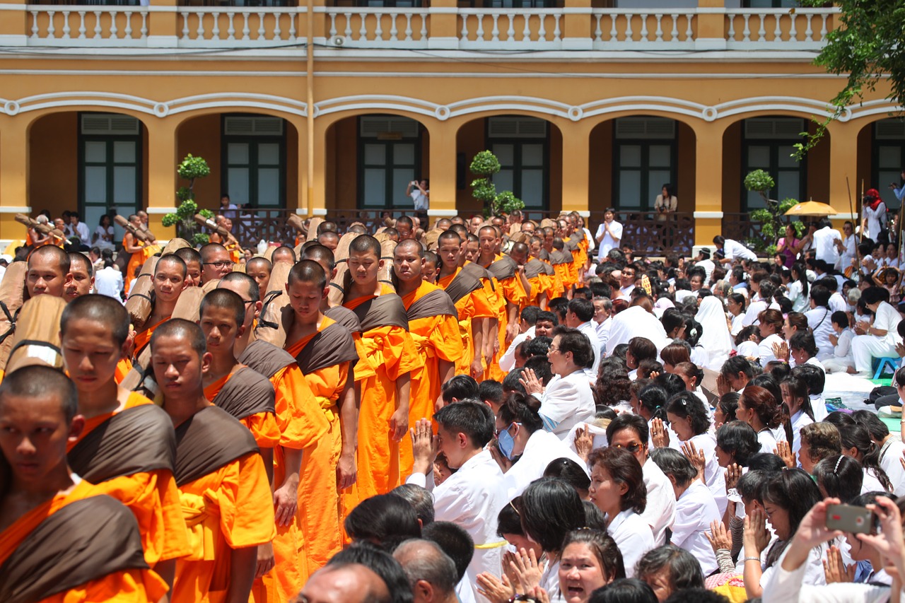Budistų Vienuoliai, Vienuoliai, Medituoti, Tradicijos, Savanoris, Tailandas, Wat, Phra Dhammakaya, Šventykla, Dhammakaya Pagoda